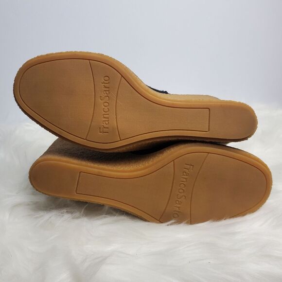 Franco Sarto Black Wedge Booties, Size 9 - Picture 6 of 7